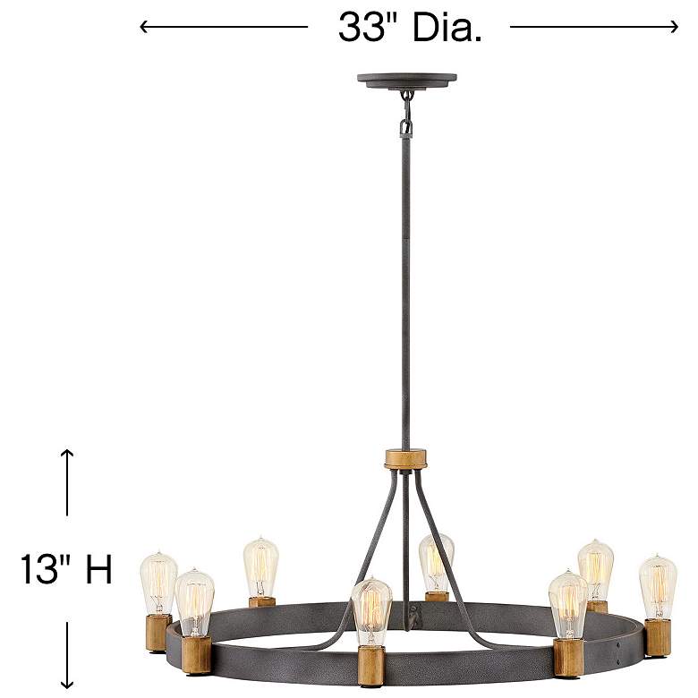 Image 3 Chandelier Silas-Large Single Tier-Aged Zinc more views