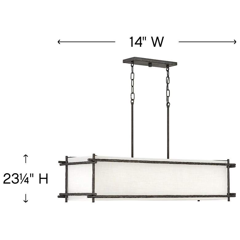 Image 4 Chandelier Tress-Six Light Linear-Forged Iron more views