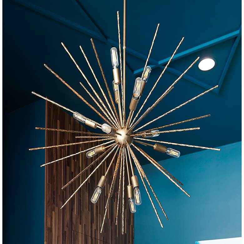 Image 1 Chandelier Tryst-Medium Orb-Burnished Gold