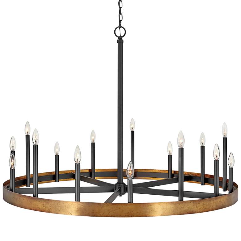 Image 2 Chandelier Wells-Large Single Tier-Weathered Brass-15