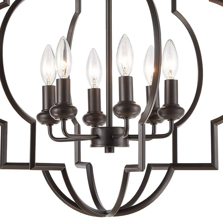 Image 2 Chandette 22 inch Wide 6-Light Chandelier - Oil Rubbed Bronze more views