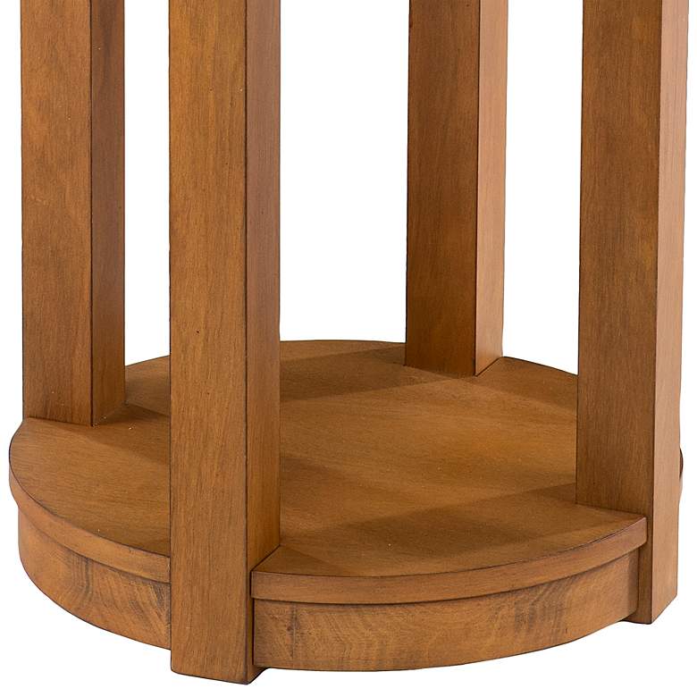 Image 4 Chandlen 16" Wide White and Natural Round End Table more views