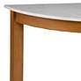 Chandlen 41 3/4" White and Natural Demilune Console Table