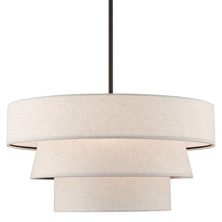 Image 2 Chandler 23" Wide English Bronze 3-Tier Chandelier