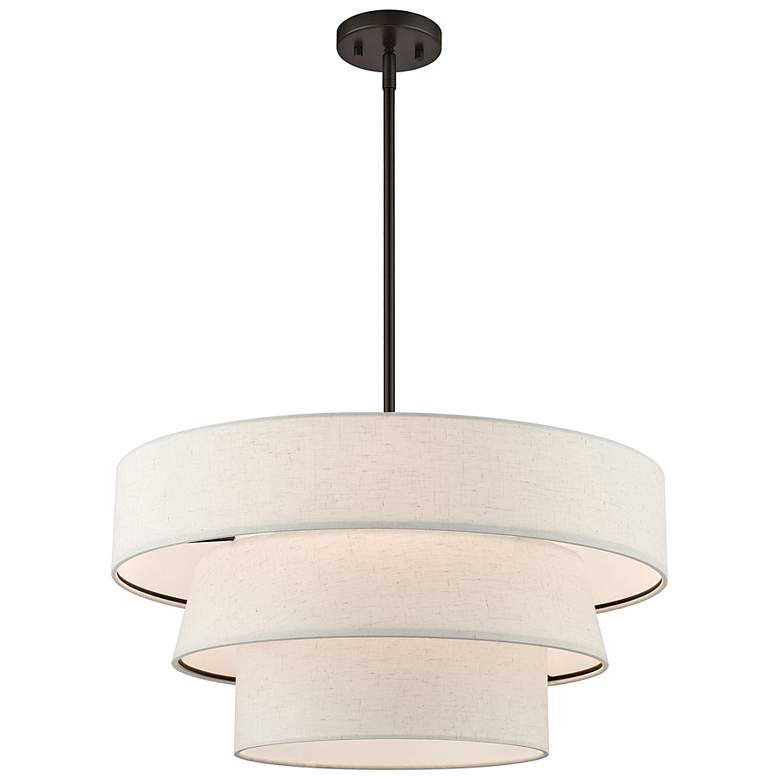 Image 7 Chandler 23" Wide English Bronze 3-Tier Chandelier more views