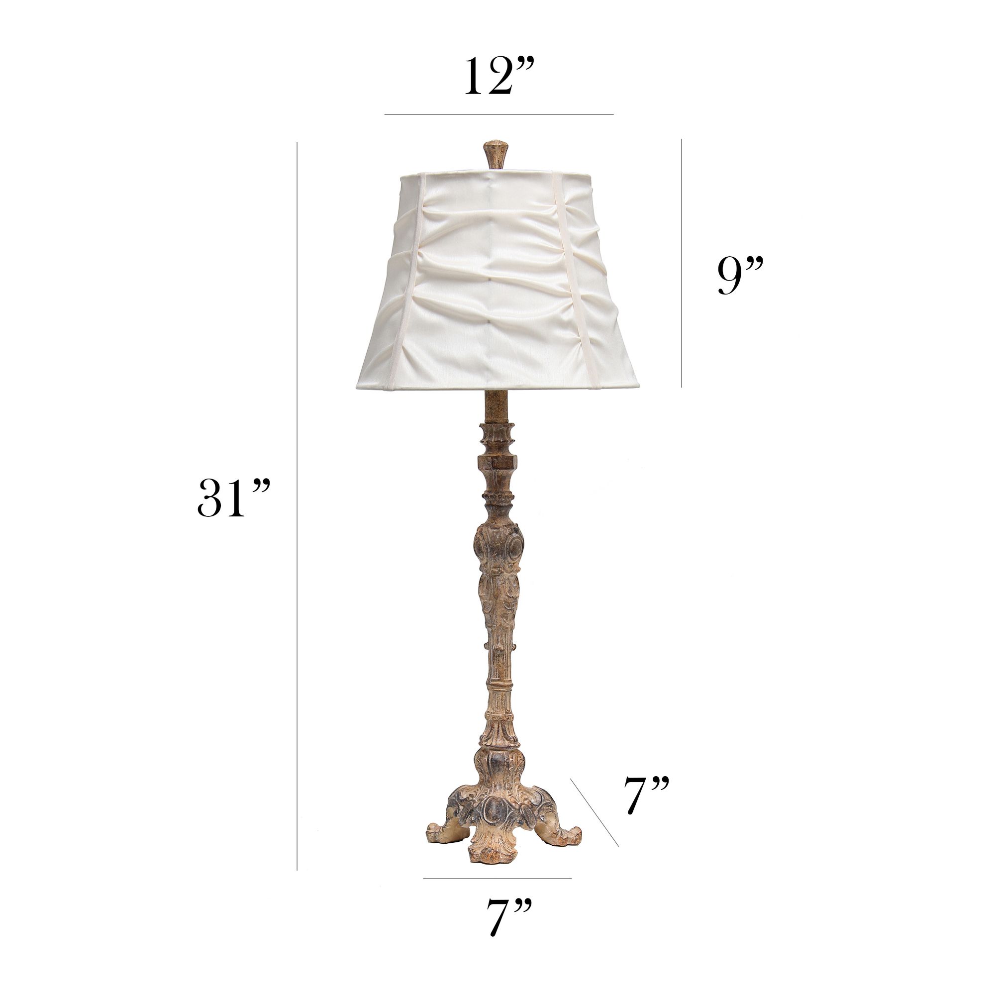 Chandler 31" High Traditional Cream Finish Buffet Table Lamp