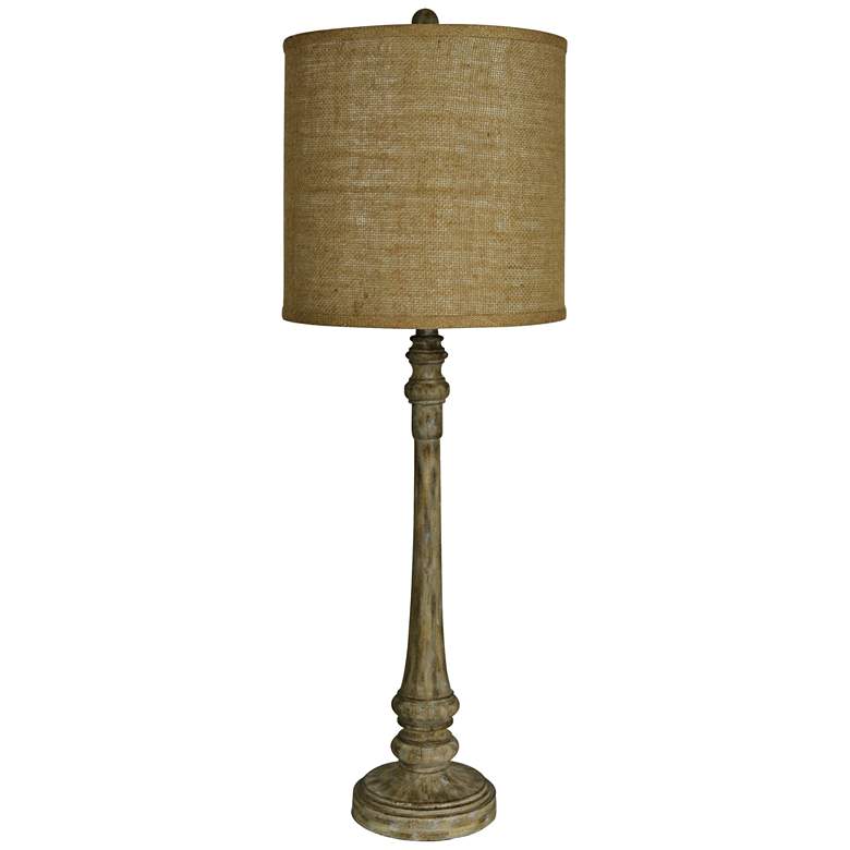 Image 1 Chandler Aged Brown Woodgrain Tall Buffet Lamp