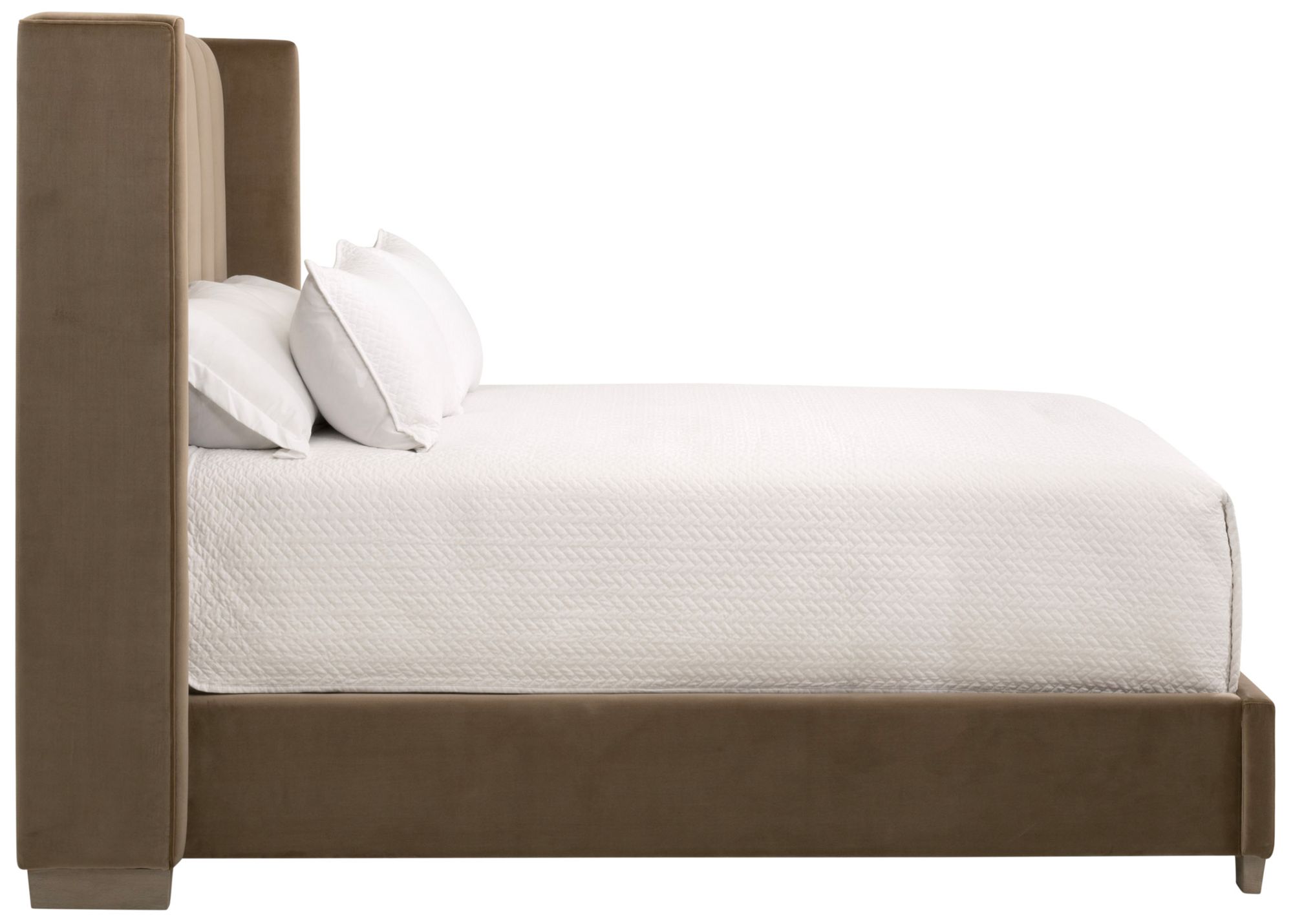 Image 3 Chandler Cal King Bed, Caramel Velvet, Natural Gray Oak more views