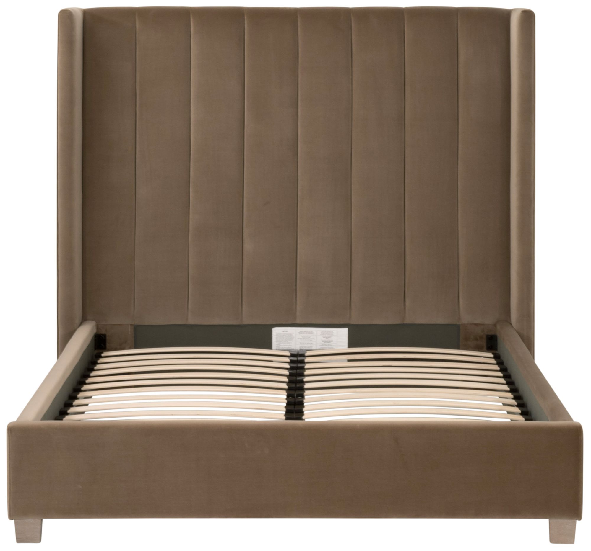 Image 4 Chandler Cal King Bed, Caramel Velvet, Natural Gray Oak more views