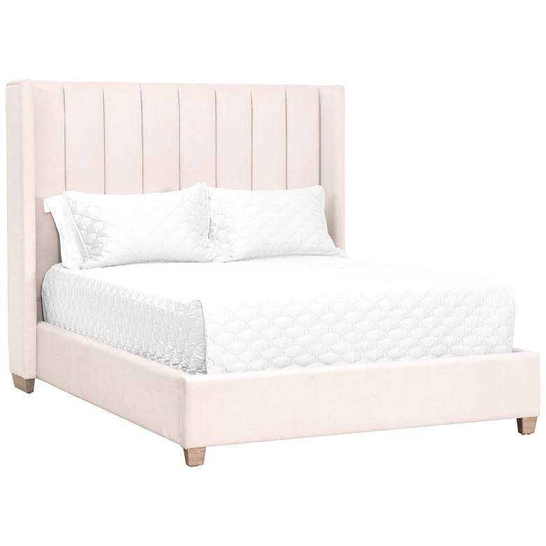 Image 2 Chandler Cream Velvet Tufted Queen Platform Bed