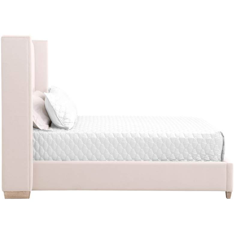 Image 4 Chandler Cream Velvet Tufted Queen Platform Bed more views