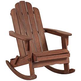 Image3 of Chandler Dark Natural Adirondack Rocking Chair
