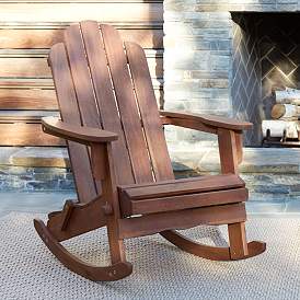 Image2 of Chandler Dark Natural Adirondack Rocking Chair