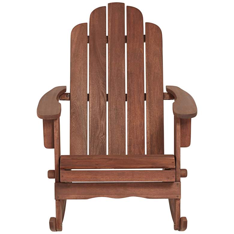 Image 4 Chandler Dark Natural Adirondack Rocking Chair more views