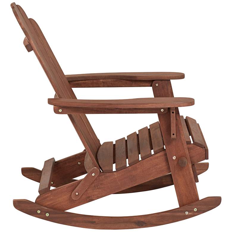 Image 5 Chandler Dark Natural Adirondack Rocking Chair more views