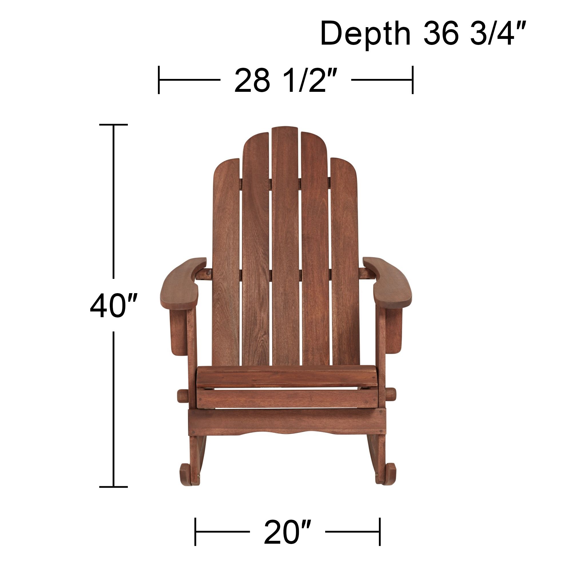 Chandler Dark Natural Adirondack Rocking Chair in scene