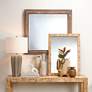 6_Chandler Natural Burl Wood 25" x 33" Rectangular Wall Mirror more views