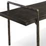 Chandos 76" Wide Tarnished Silver and Dark Gray Bench