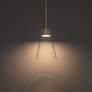 3_Chandra 13.75"H x 7.88"W 1-Light Mini Pendant in Aged Brass more views