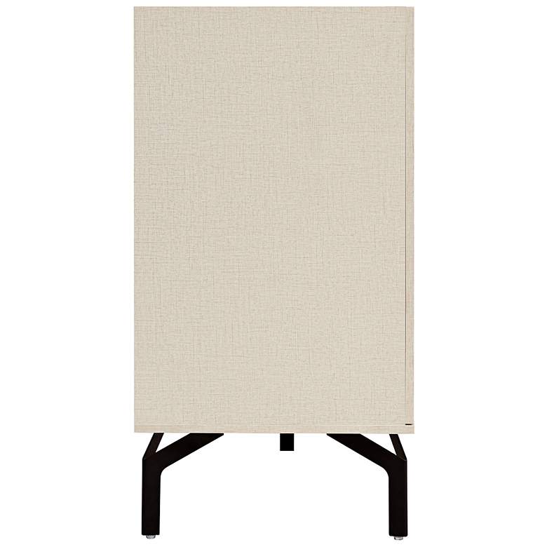 Image 7 Chandra 60" Wide Cream Weave Wood 4-Door Buffet more views