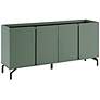 2_Chandra 60" Wide Sage Green Wood 4-Door Buffet