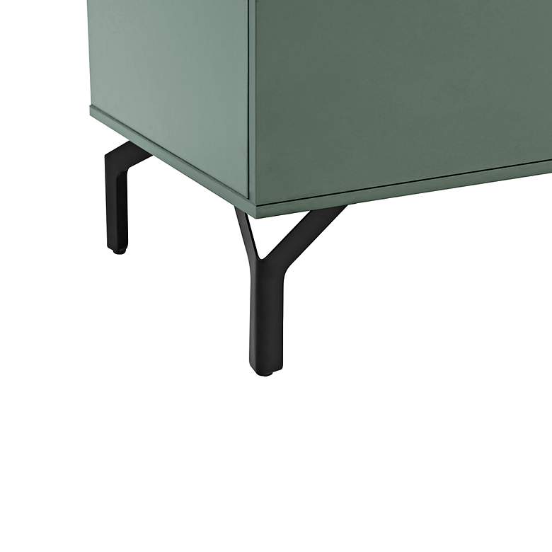 Image 5 Chandra 60" Wide Sage Green Wood 4-Door Buffet more views