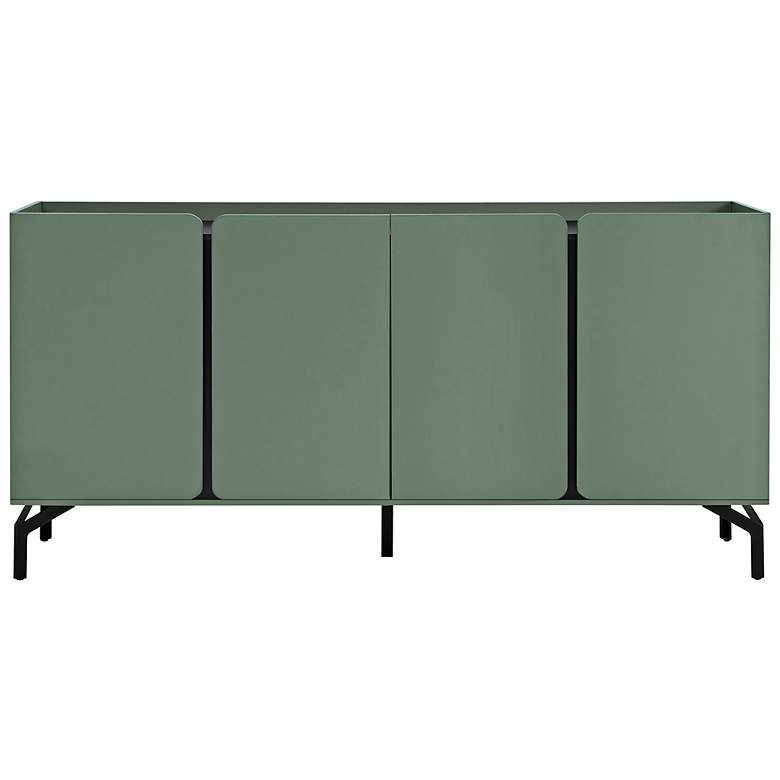 Image 6 Chandra 60" Wide Sage Green Wood 4-Door Buffet more views