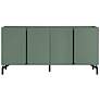 6_Chandra 60" Wide Sage Green Wood 4-Door Buffet more views