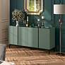 Chandra 60" Wide Sage Green Wood 4-Door Buffet