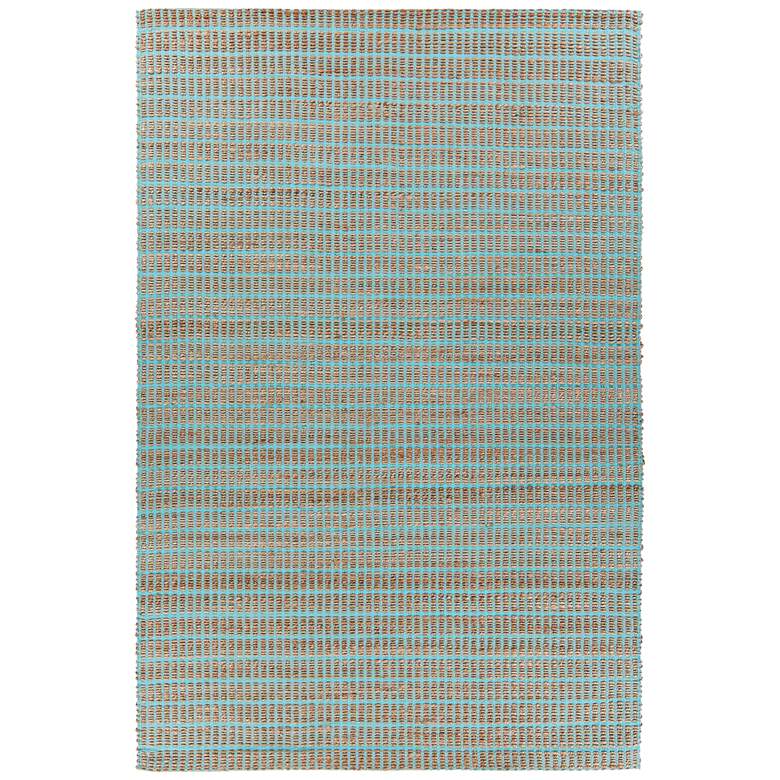 Image 1 Chandra Abacus 5&#39;x7&#39;6 inch Blue Hand-Woven Area Rug