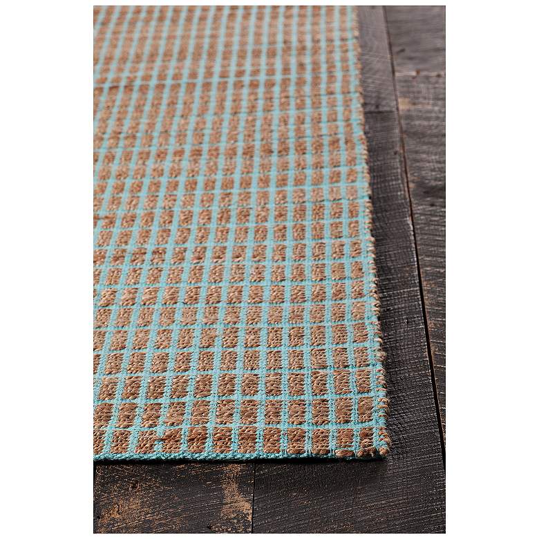 Image 2 Chandra Abacus 5&#39;x7&#39;6 inch Blue Hand-Woven Area Rug more views