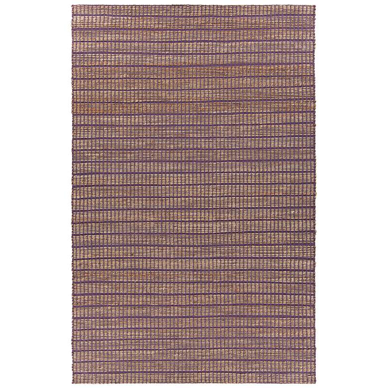 Image 1 Chandra Abacus 5&#39;x7&#39;6 inch Purple Hand-Woven Area Rug