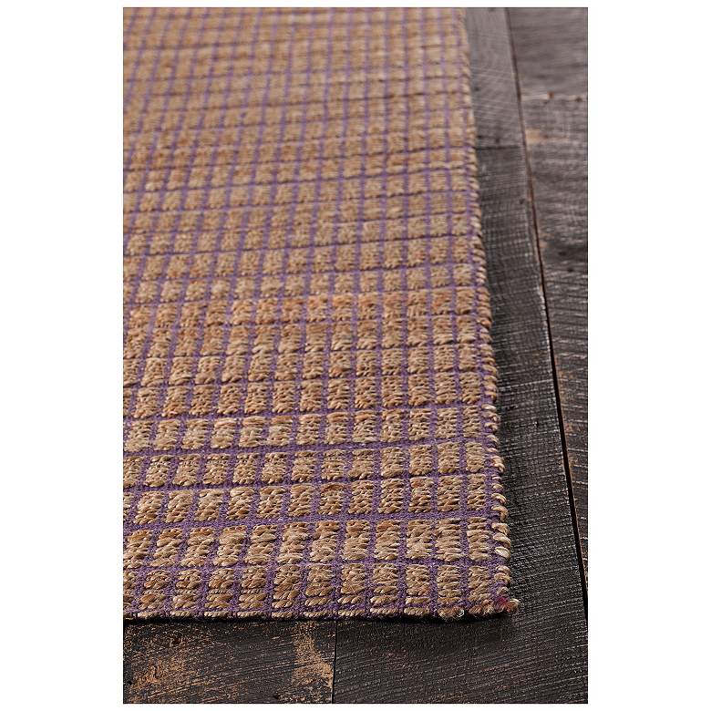 Image 2 Chandra Abacus 5&#39;x7&#39;6 inch Purple Hand-Woven Area Rug more views