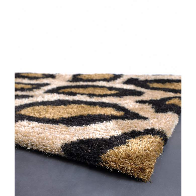 Image 2 Chandra AMA5602 5'x7'6" Black and Tan Cheetah Area Rug more views