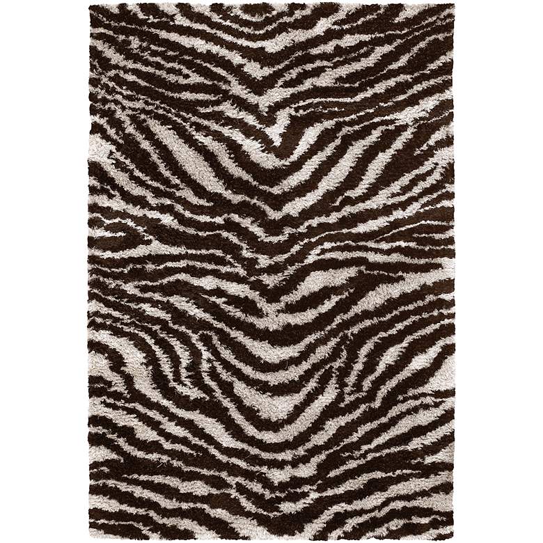 Image 1 Chandra Amazon AMA5604 5'x7'6" White and Brown Area Rug