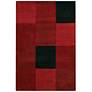 Thumbnail2 of Chandra ANT109 7'9"x7'9" Round Red and Black Area Rug more views