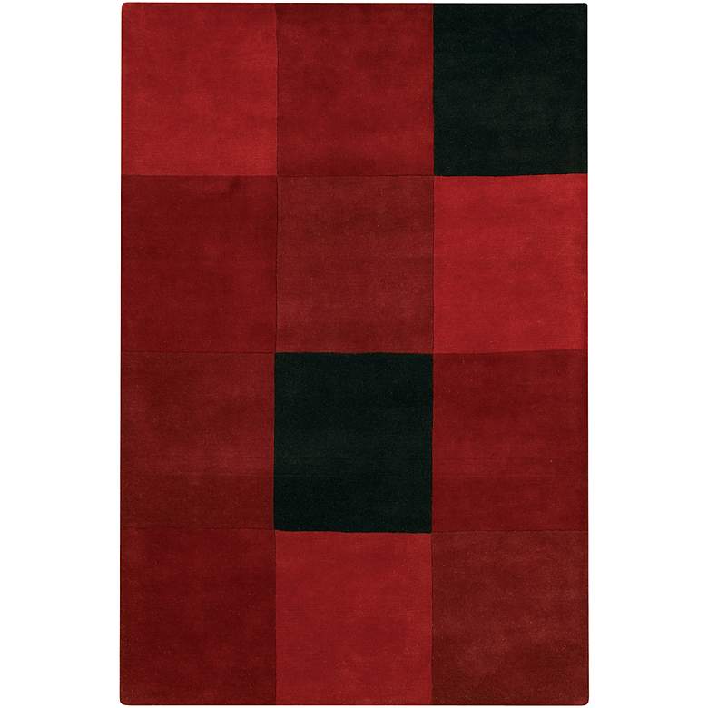 Image 2 Chandra Antara ANT109 5'x7'6" Red and Black Area Rug