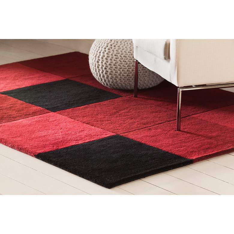 Image 3 Chandra Antara ANT109 5&#39;x7&#39;6 inch Red and Black Area Rug more views