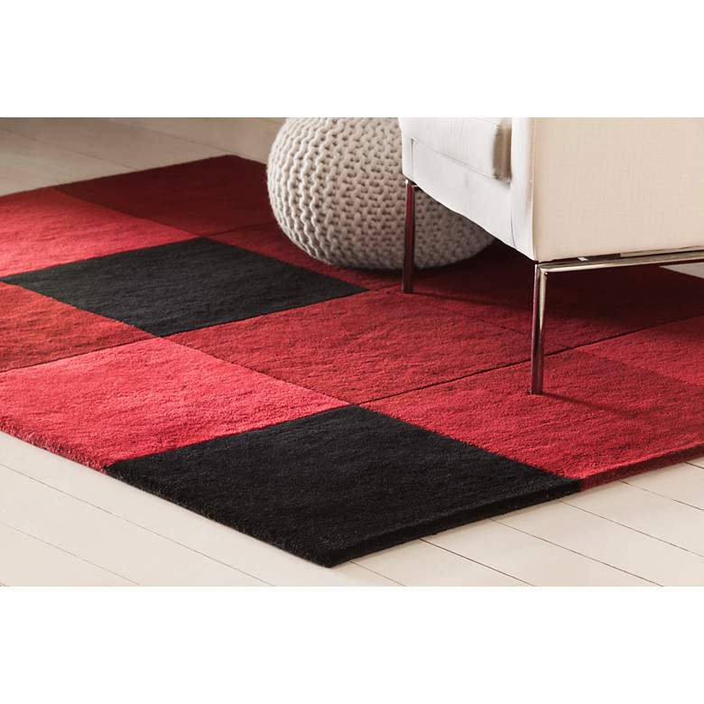 Image 3 Chandra Antara ANT109 5'x7'6" Red and Black Area Rug more views