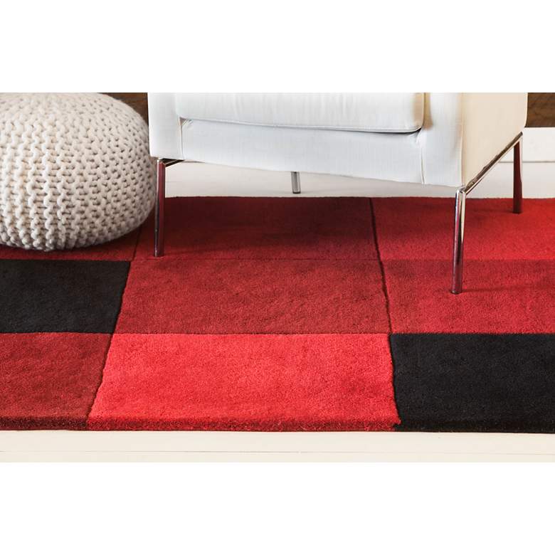 Image 4 Chandra Antara ANT109 5&#39;x7&#39;6 inch Red and Black Area Rug more views