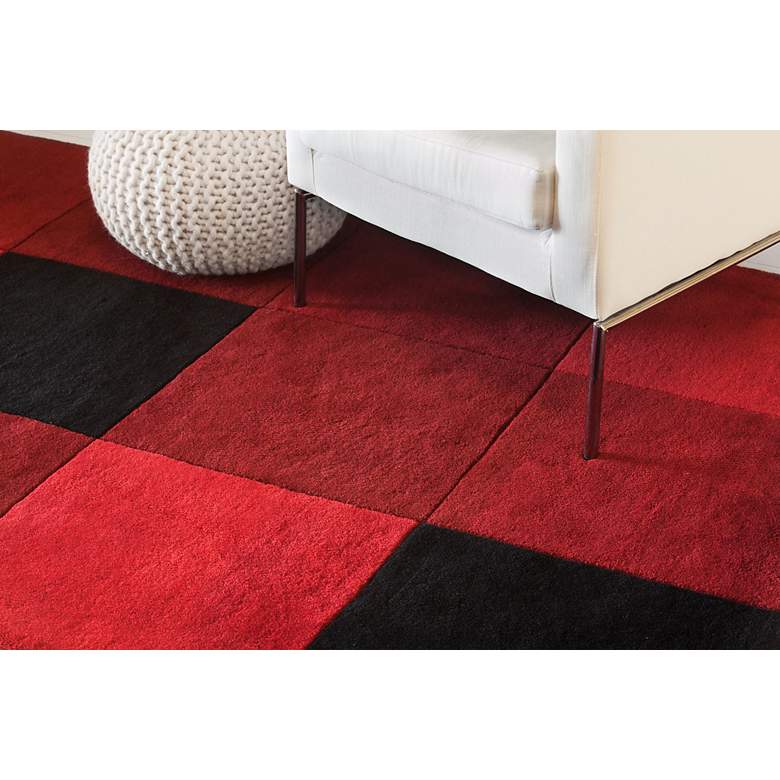 Image 5 Chandra Antara ANT109 5&#39;x7&#39;6 inch Red and Black Area Rug more views