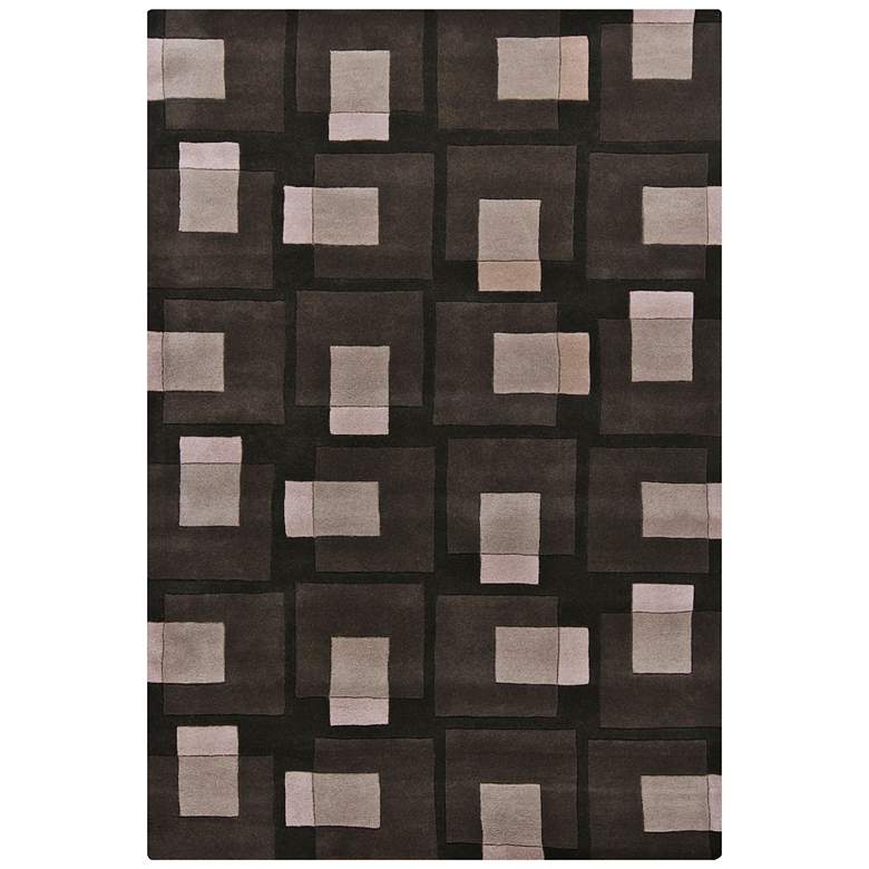 Image 1 Chandra Bense Garza BEN3009 5'x7'6" Gray Wool Area Rug