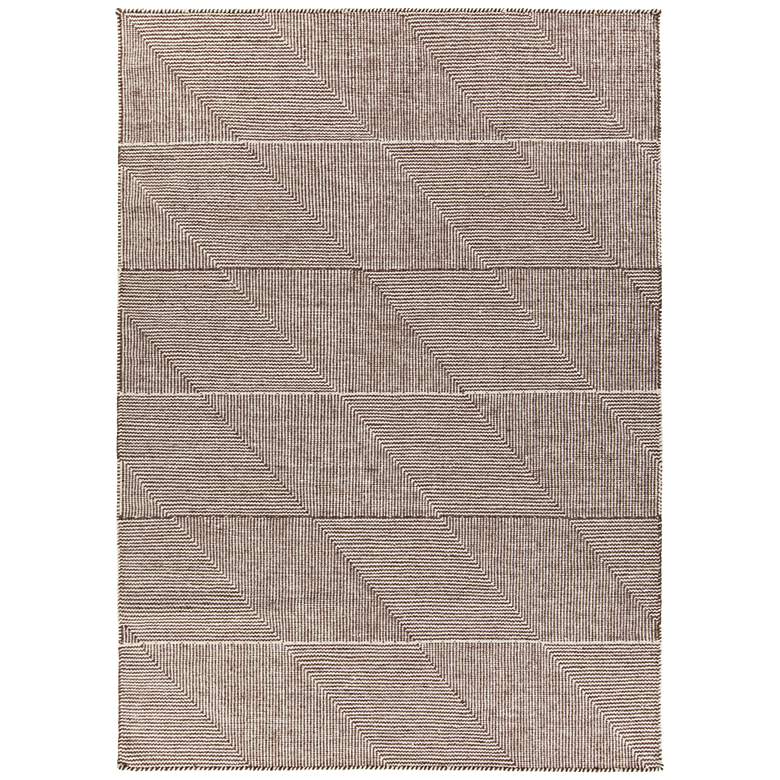 Image 1 Chandra Bristol 5'x7'6" Brown and White Wool Area Rug