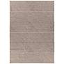 Chandra Bristol 5&#39;x7&#39;6" Brown and White Wool Area Rug