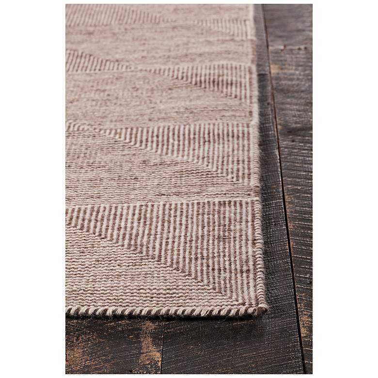 Image 2 Chandra Bristol 5'x7'6" Brown and White Wool Area Rug more views