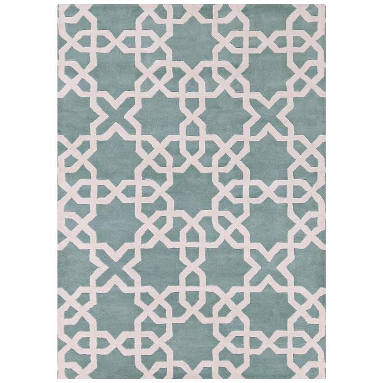 Image 1 Chandra Davin DAV25800 5&#39;x7&#39; Mint Wool Area Rug