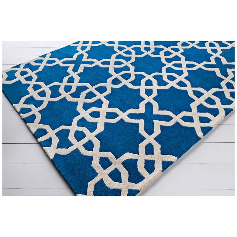 Image 2 Chandra Davin DAV25804 5&#39;x7&#39; Blue Wool Area Rug more views