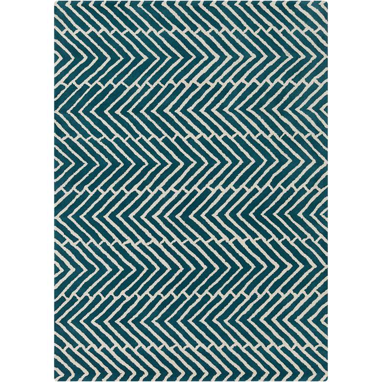Image 2 Chandra Davin DAV25812 5'x7' Blue Wool Area Rug