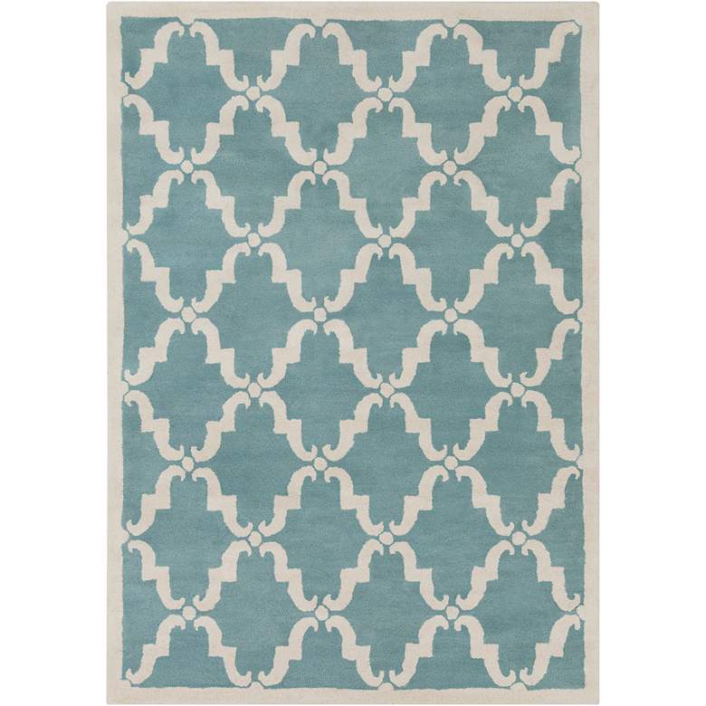 Image 1 Chandra Davin DAV25827 5'x7' Blue Wool Area Rug