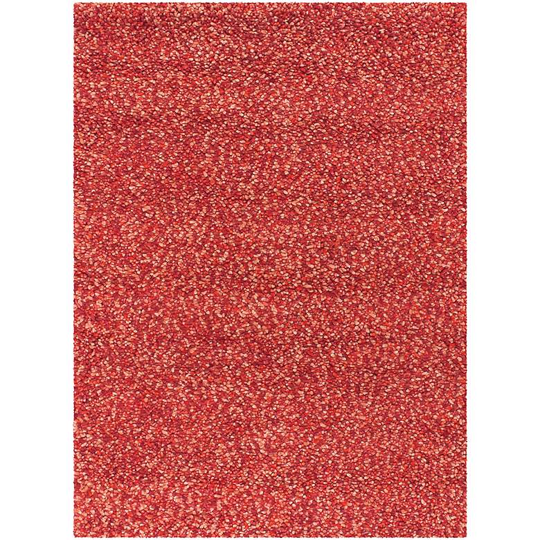 Image 1 Chandra Gems GEM9600 5&#39;x7&#39;6 inch Red and Purple Shag Rug